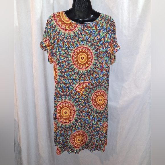 Colorful Patterned Dress - Picture 4 of 5